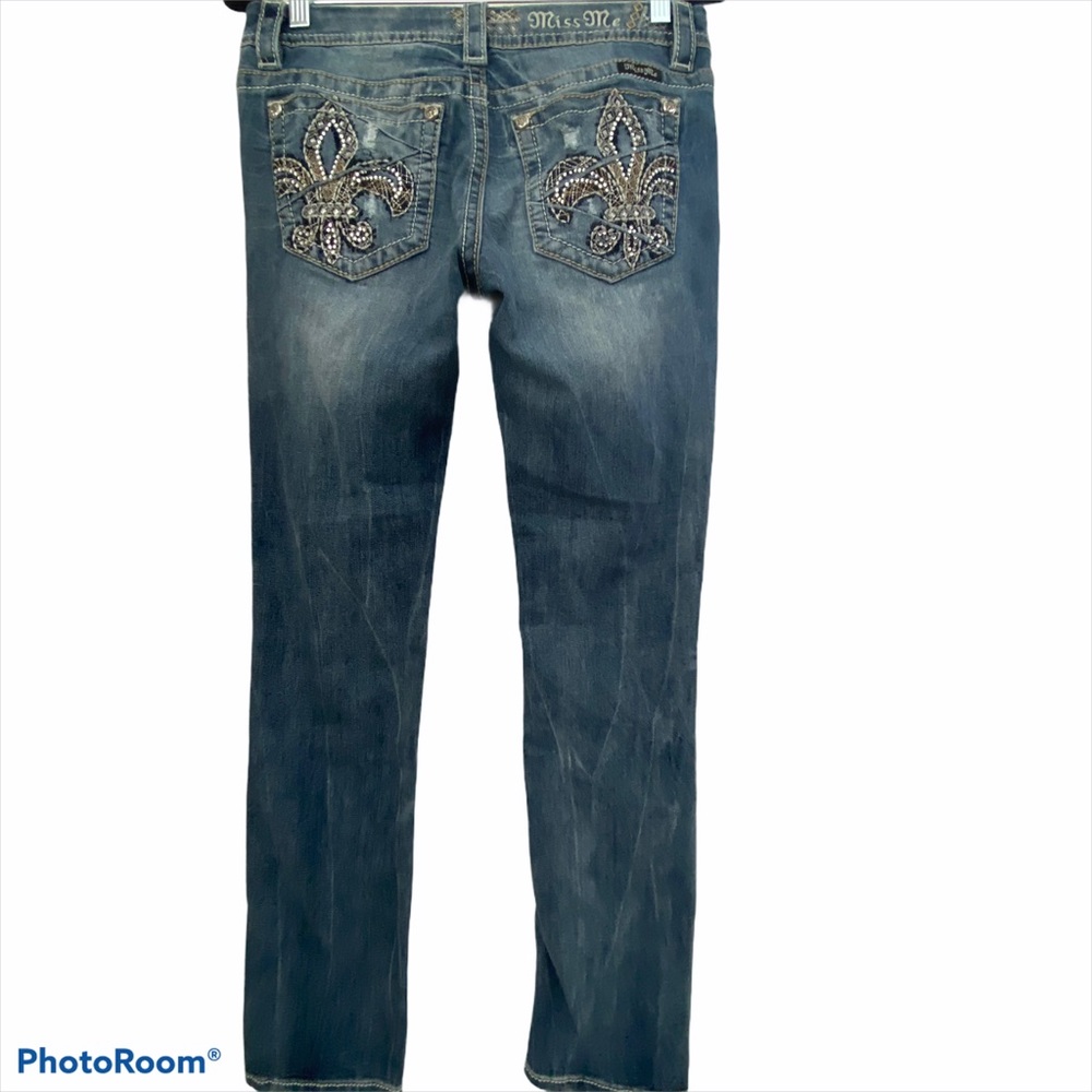 Miss Me Signature Straight Jeans Embellish 29x31